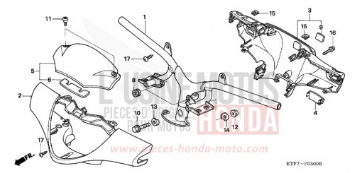 HANDLE PIPE/HANDLE COVER SH150S7 de 2007